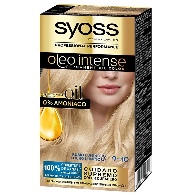 96031771770636635 Oleo Intense farba do włosów trwale koloryzująca z olejkami 9-10 Jasny Blond - obrazek 1