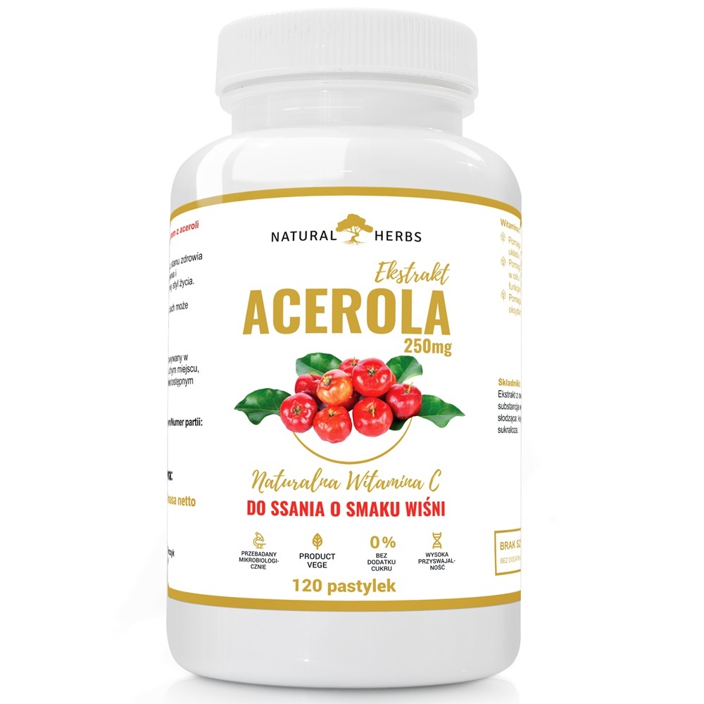 96237781748251009 Acerola 250mg suplement diety 120 tabletek do ssania - obrazek 1