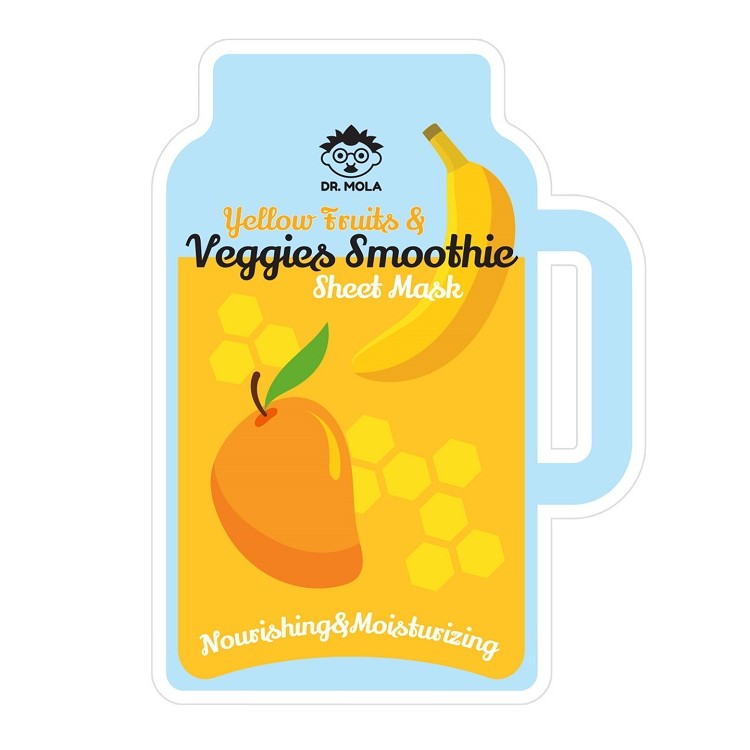 96409671706264634 Yellow Fruits & Veggies Smoothie Sheet Mask maseczka w płachcie odżywczo-nawilżająca 23ml - obrazek 1