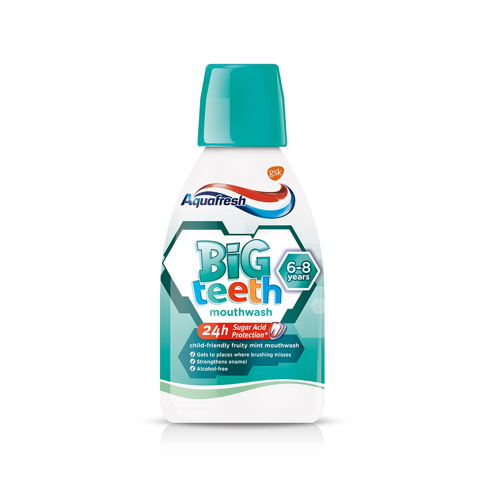 96470611631516400 Big Teeth Mouthwash płyn do płukania jamy ustnej dla dzieci Fruit 6-8 lat 300ml - obrazek 1