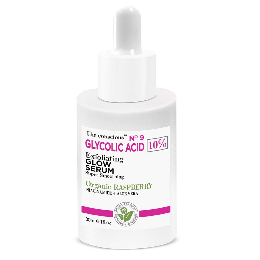 96718821709828134 Glycolic Acid złuszczające serum do twarzy z organiczną maliną 30ml - obrazek 1