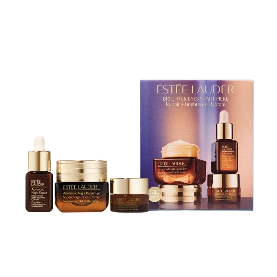 96791231759992560 Brighter Eyes Start Here Advanced Night Repair zestaw krem-żel pod oczy 15ml + krem-żel pod oczy 5ml + przeciwzmarszczkowe serum do twarzy 7ml - obrazek 1