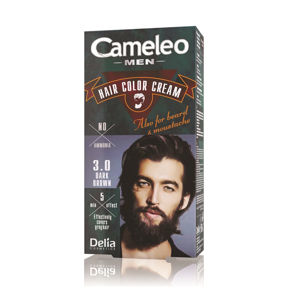 96814271617963610 Men Hair Color Cream farba do włosów brody i wąsów 3.0 Dark Brown 30ml - obrazek 1