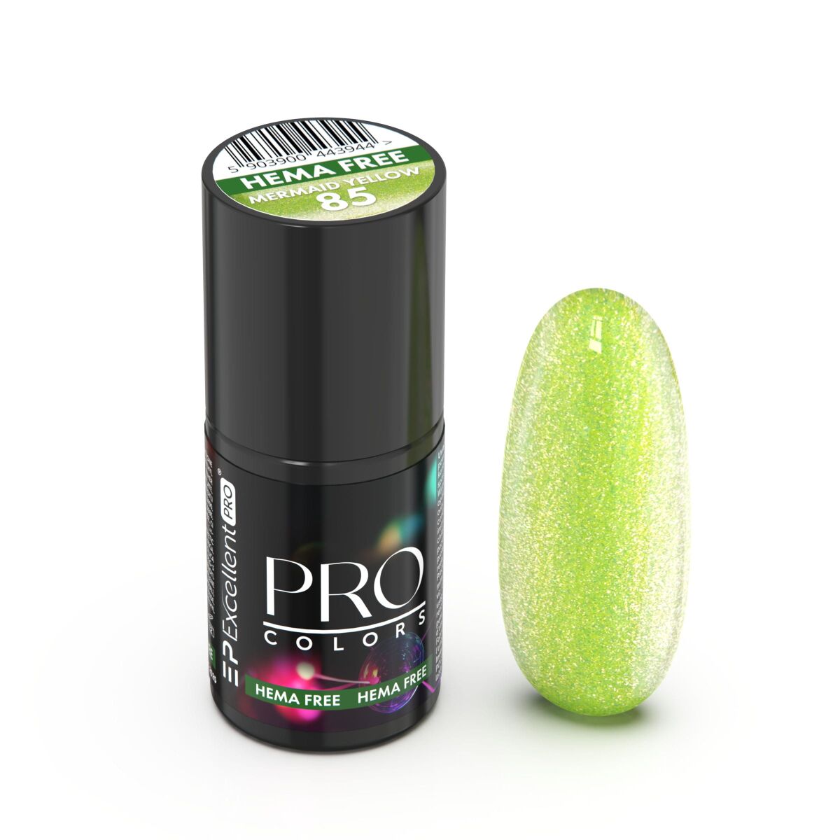 Kozubek.info for Excellent PRO Pro Colors Hema Free lakier hybrydowy 85 Marmaid Yellow 7g - obrazek 1