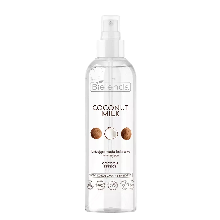 96856821674743374 Coconut Milk Cocoon Effect tonizująca woda kokosowa nawilżająca 200ml - obrazek 1
