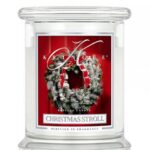Średnia świeca zapachowa z dwoma knotami Christmas Stroll 411g