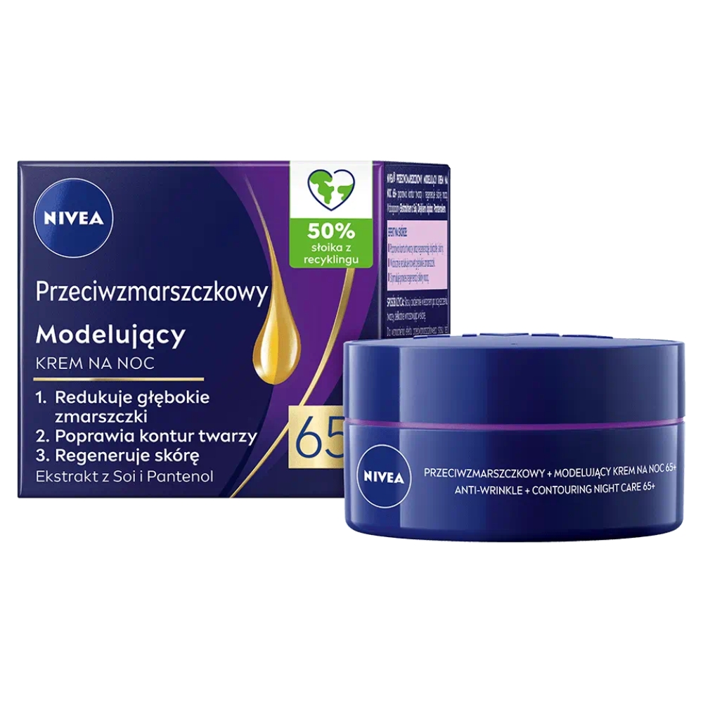 9697001753906938 Przeciwzmarszczkowy+Modelujący krem na noc 65+ 50ml - obrazek 1