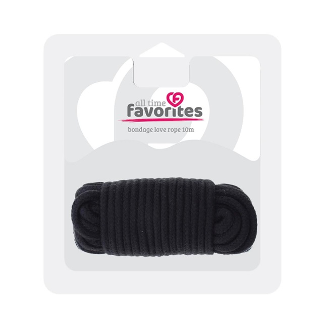9720151725447225 All Time Favorites Love Rope lina do krępowania Black 10m - obrazek 1