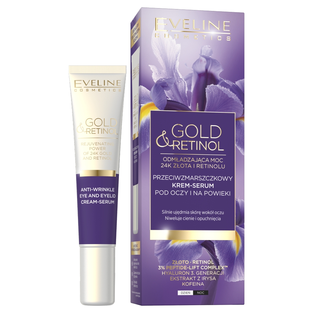 9732161700576105 Gold&Retinol przeciwzmarszczkowy krem-serum pod oczy i na powieki 20ml - obrazek 1