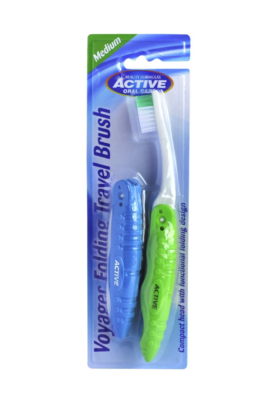 97391711588592391 Voyager Folding Travel Brush podróżne szczoteczki do zębów Medium 2szt. - obrazek 1