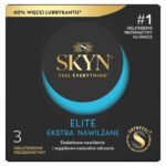 Elite Ekstra Nawilżane nielateksowe prezerwatywy 3szt.