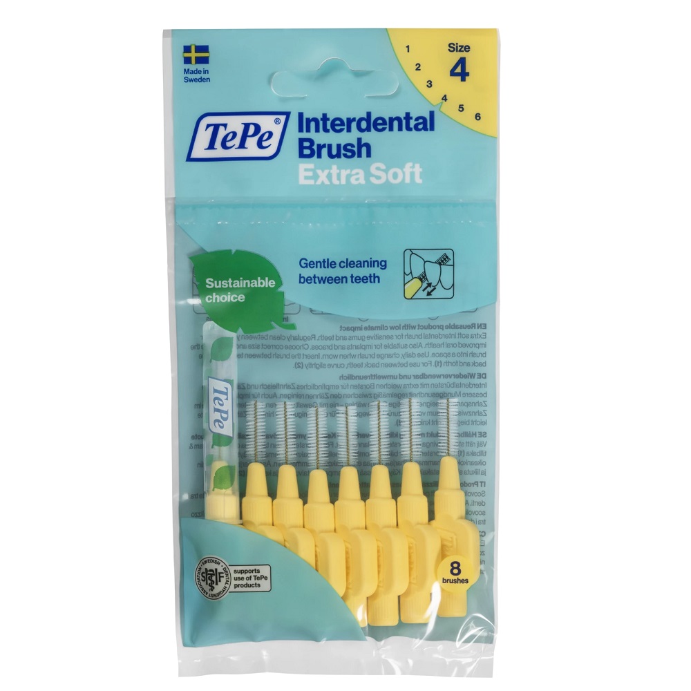 97523191678852367 Extra Soft szczoteczki do przestrzeni międzyzębowych 0.7mm Jasnożółte 8szt - obrazek 1