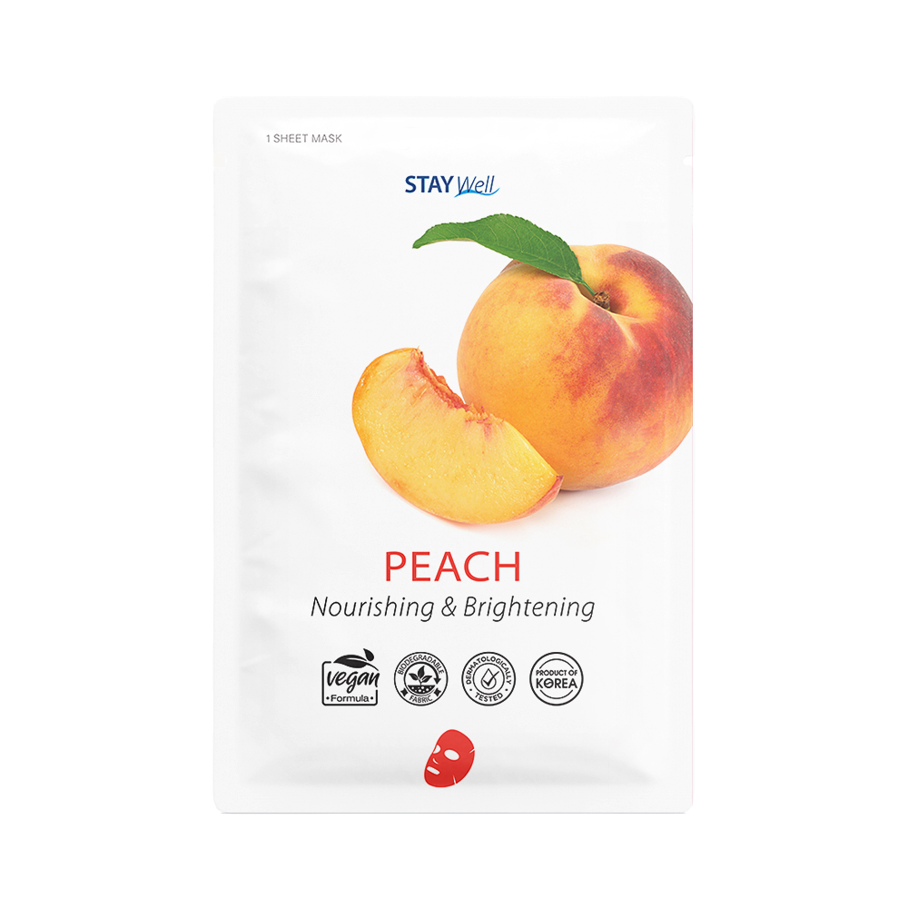 97576451664889714 Climate Neutral Face Mask odżywcza i rozświetlająca maska na twarz w płachcie Peach 23g - obrazek 1