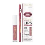 Oh! My Velvet Lips Liquid Matt Lip Kit zestaw matowa pomadka w płynie 4.5ml + konturówka do ust 1szt 13 Brownie Biscotti