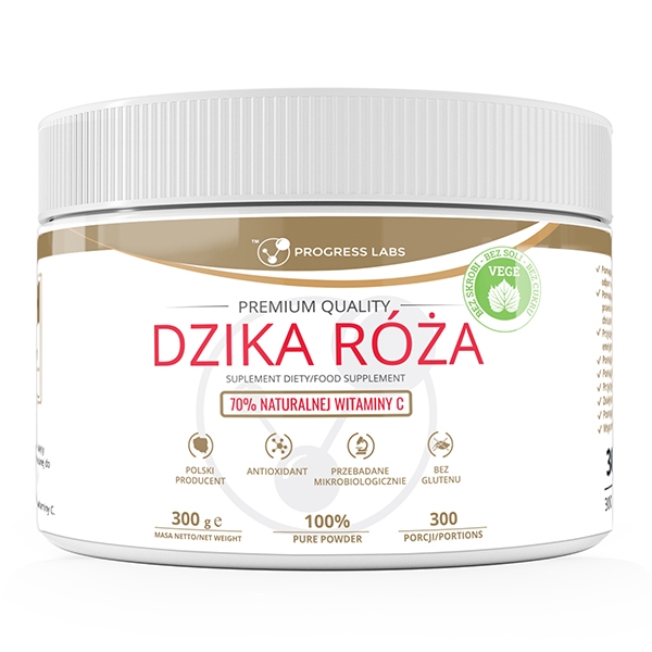 9793181747981964 Dzika Róża 70% naturalnej witaminy C suplement diety w proszku 300g - obrazek 1