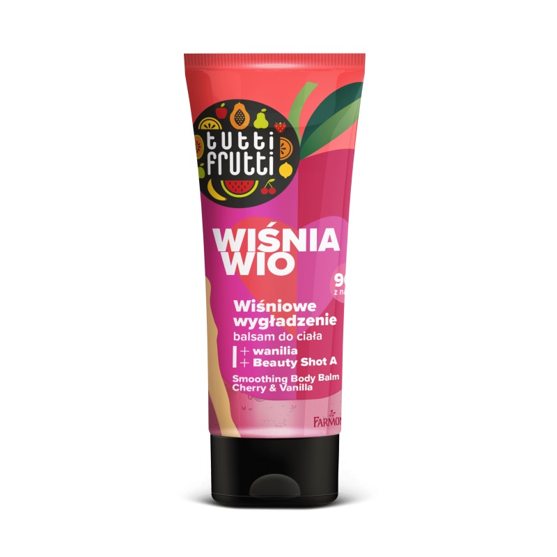 97953071692259556 Tutti Frutti Wiśnia Wio wiśniowe wygładzenie balsam do ciała 200ml - obrazek 1