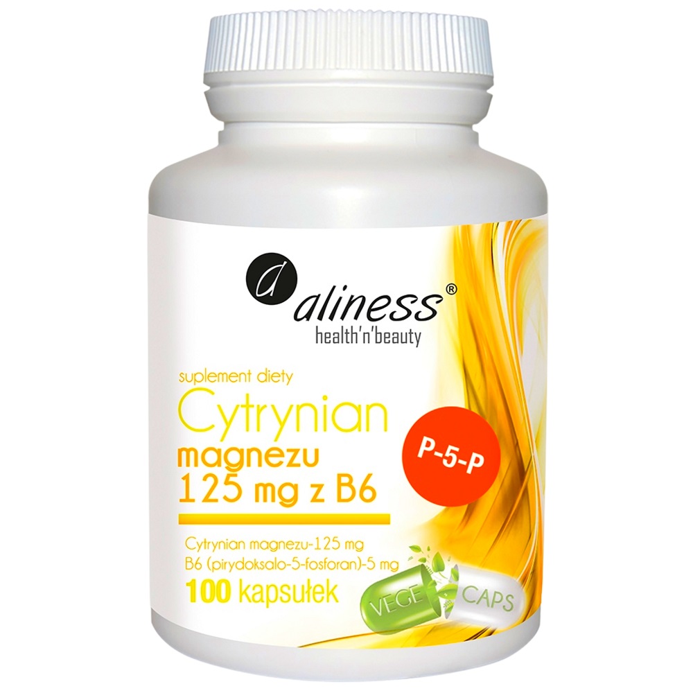 98008981763382264 Cytrynian Magnezu 125mg z B6 suplement diety 100 kapsułek - obrazek 1