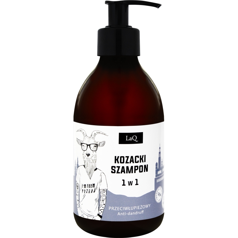 98022761635957475 Kozacki szampon 1w1 przeciwłupieżowy z wyciągiem z drzewa herbacianego i kompleksem dwunastu ziół 300ml - obrazek 1