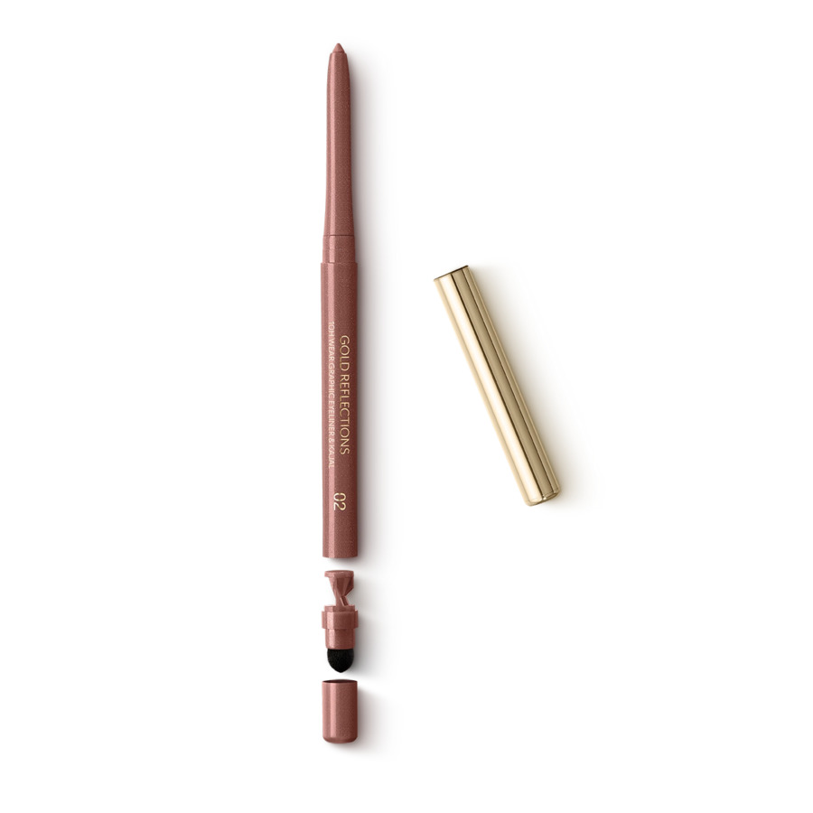 98040551716902297 Gold Reflections 10H Wear Graphic Eyeliner & Kajal eyeliner i kredka kajal o 10-godzinnej trwałości 02 Oasis Bronze 0.28g - obrazek 1