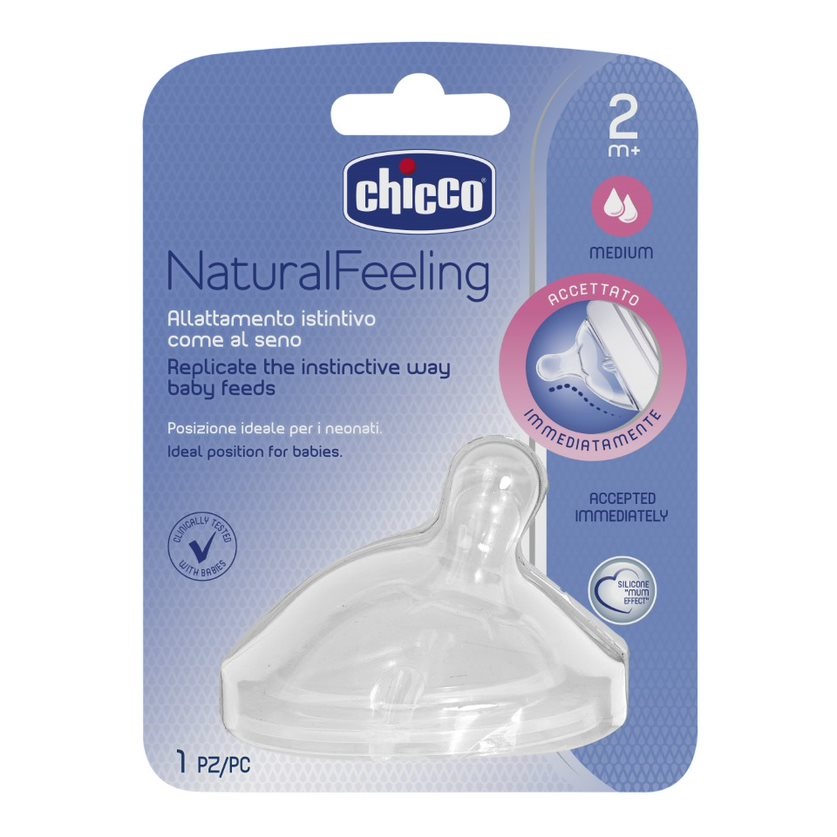 98087461663319301 NaturalFeeling smoczek silikonowy na butelkę przepływ średni 2m+ 1szt - obrazek 1