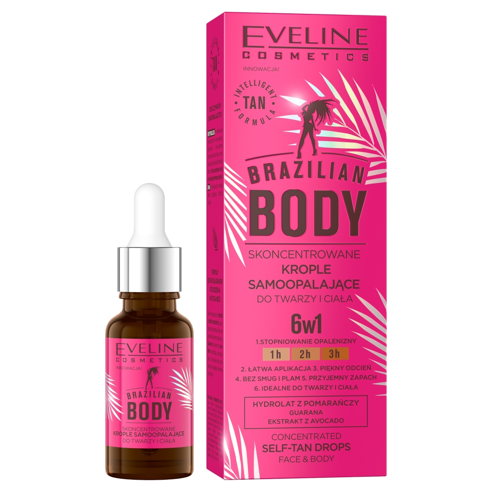 98212831688626131 Brazilian Body skoncentrowane krople samoopalające do twarzy i ciała 18ml - obrazek 1