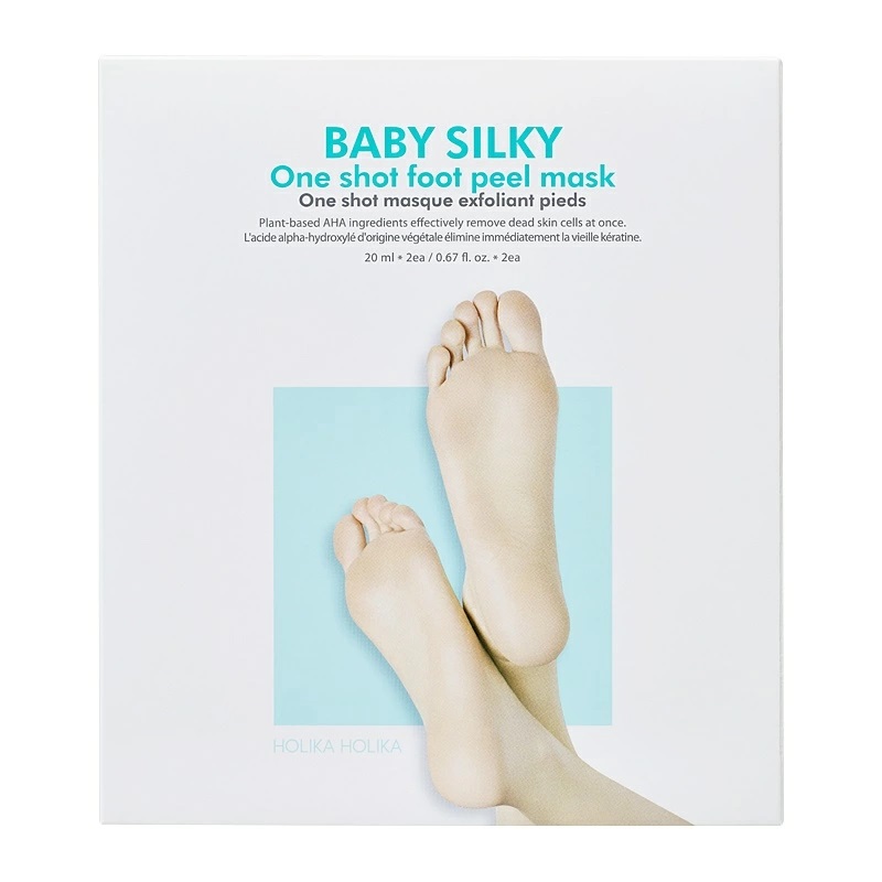 98226811697174430 Baby Silky One Shot Foot Peel Mask peelingująca maska do stóp w formie skarpet 2x20ml - obrazek 1