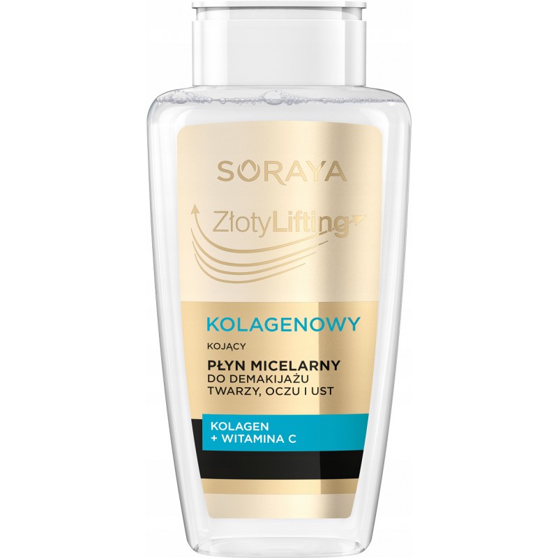 98250971675859597 Złoty Lifting kolagenowy kojący płyn micelarny do demakijażu 400ml - obrazek 1