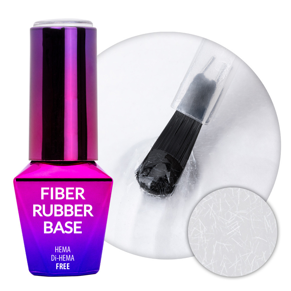 98346791755166807 Fiber Rubber Base baza kauczukowa z włóknami do manicure i pedicure Clear 10g - obrazek 1