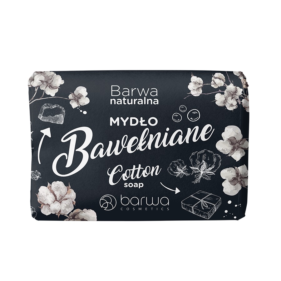 98392881678360303 Barwa Naturalna mydło bawełniane do rąk i ciała pielęgnacyjne 100g - obrazek 1