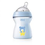 NaturalFeeling butelka plastikowa ze smoczkiem silikonowym przepływ średni 2m+ Niebieska 250ml