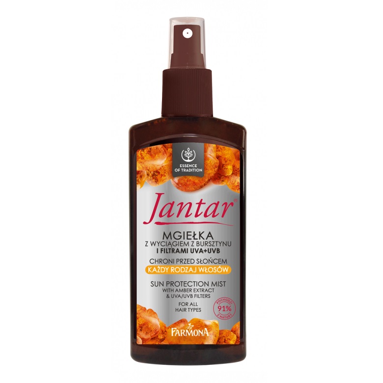 9847211686824640 Jantar mgiełka chroniąca przed słońcem z wyciągiem z bursztynu i filtrami UVA+UVB 200ml - obrazek 1