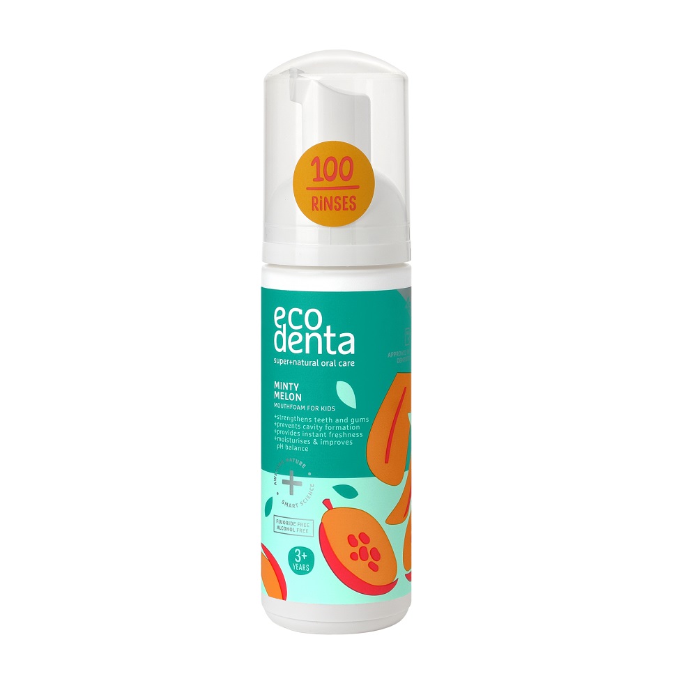 98478171632119520 Minty Melon Mouthfoam For Kids pianka do płukania jamy ustnej dla dzieci od trzeciego roku życia Miętowy Melon 150ml - obrazek 1