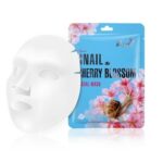 Snail Cherry Blossom Facial Mask maska w płachcie ze śluzem ślimaka i ekstraktem z kwiatów 38g