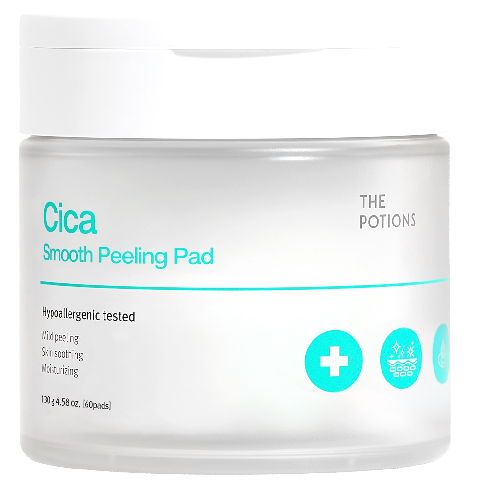 98758991693903166 Cica Smooth Peeling Pad złuszczające płatki do twarzy z kwasem PHA 130g - obrazek 1