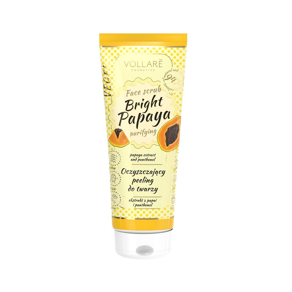 98819921642421420 VEGEbar Bright Papaya oczyszczający peeling do twarzy 100ml - obrazek 1