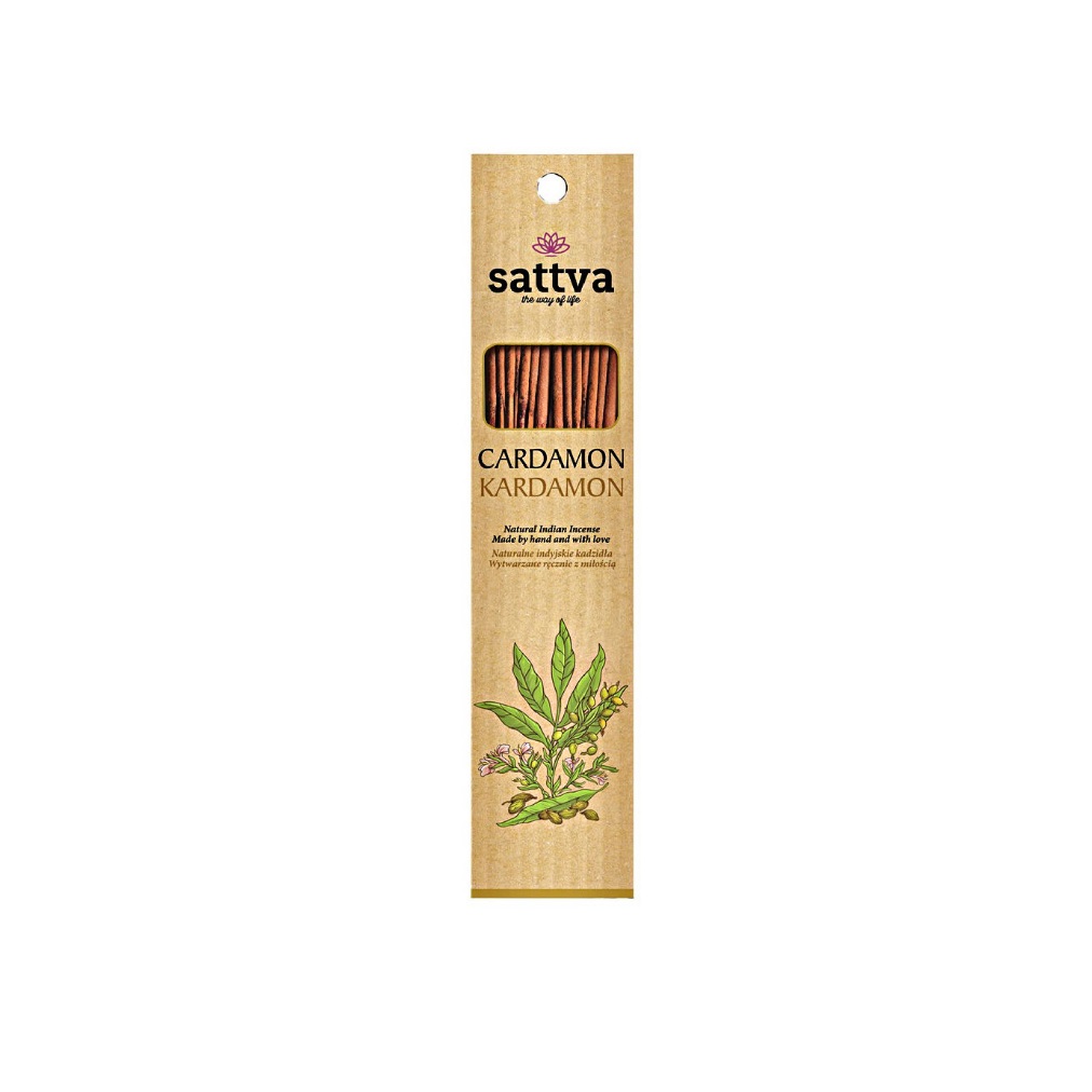 98910471662381110 Natural Indian Incense naturalne indyjskie kadzidełko Kardamon 15szt - obrazek 1