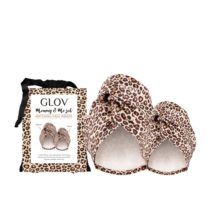 98920681675690764 Mommy&Me zestaw ręczników do włosów dla rodzica i dziecka Cheetah 2szt. - obrazek 1