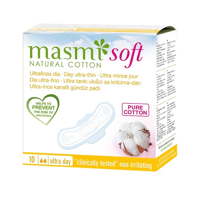 98939371634880523 Day Ultra-Thin Pads ultracienkie podpaski na dzień ze skrzydełkami z bawełny organicznej Soft 10 sztuk - obrazek 1