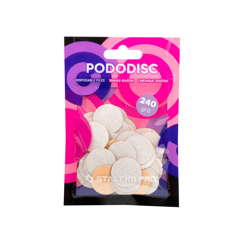 9906041712819484 PodoDisc Pro Expert białe wymienne nakładki M gradacja 240 50szt. - obrazek 1