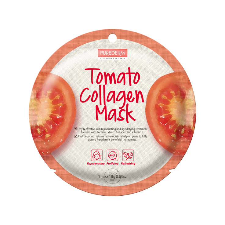 99094751595849735 Tomato Collagen Mask maseczka kolagenowa w płacie Pomidor 18g - obrazek 1