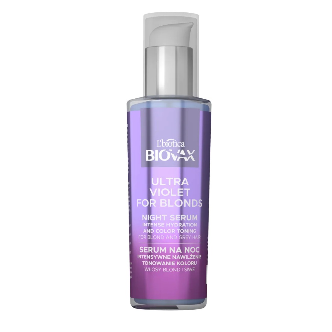 99169461658759887 Ultra Violet intensywnie nawilżające serum tonujące na noc do włosów blond i siwych 100ml - obrazek 1