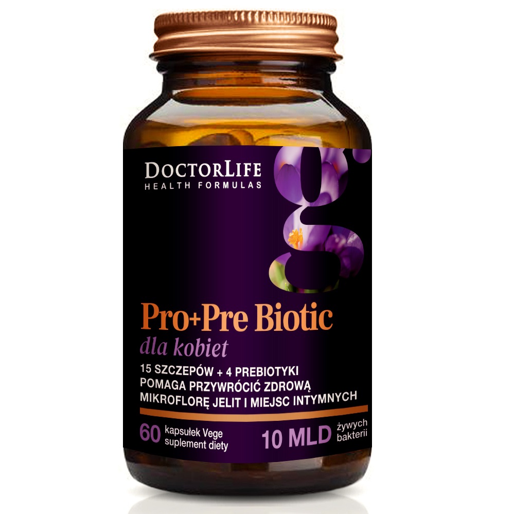 99347281660705913 ProbioFlora Women probiotyki dla kobiet 14 szczepów & 4 prebiotyki suplement diety 60 kapsułek - obrazek 1