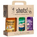 Czyściopak Shots! Męski zestaw Passat Sąsiada żel pod prysznic 500ml + Szwagier żel pod prysznic 500ml + Błękit Paryża żel pod prysznic 500ml