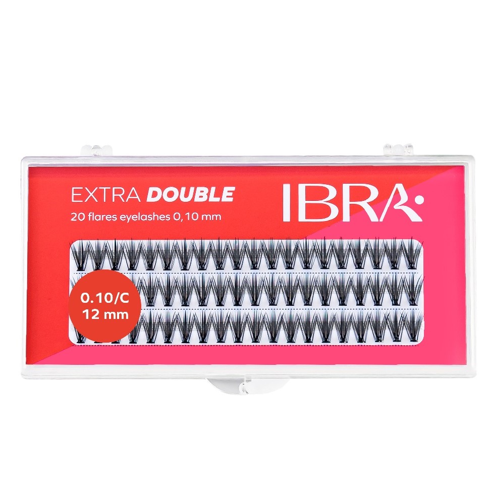 super natural Kępki sztucznych rzęs Extra Double Knot-Free C 0.10-12mm - obrazek 1
