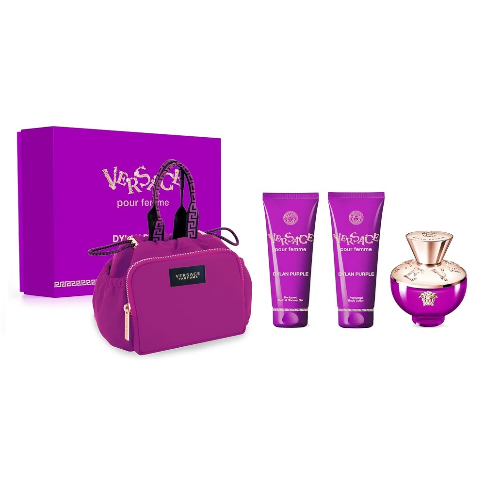 99566981750225141 Dylan Purple Pour Femme zestaw woda perfumowana spray 100ml + żel pod prysznic 100ml + balsam do ciała 100ml + torba kosmetyczna - obrazek 1