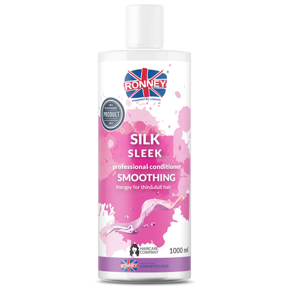 9958821695911022 Silk Sleek Professional Conditioner Smoothing wygładzająca odżywka do włosów cienkich i matowych 1000ml - obrazek 1