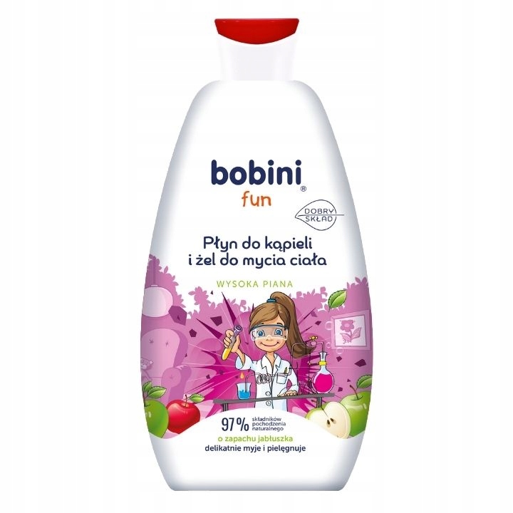 99611571677132549 Fun płyn do kąpieli i żel do mycia ciała o zapachu jabłuszka 500ml - obrazek 1