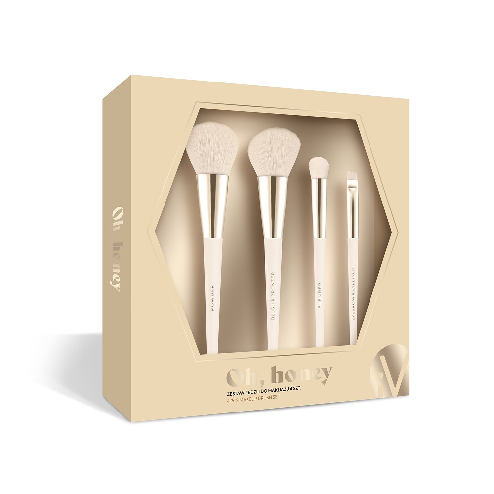 9968891697019763 Oh Honey Makeup Brush zestaw pędzli do makijażu 4szt. - obrazek 1