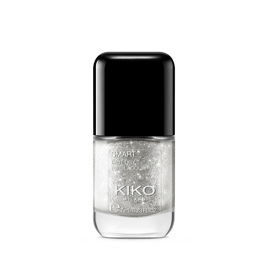KM000000329311B Smart Nail Lacquer Biodegradable Glitter Edition szybkoschnący lakier do paznokci z biodegradowalnym brokatem 311 Holo Silver 7ml - obrazek 1
