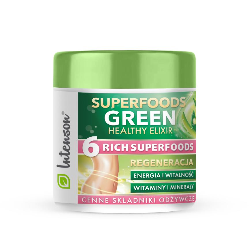 99798711612367359 Superfoods Green Healthy Elixir koktajl pobudzający suplement diety 150g - obrazek 1
